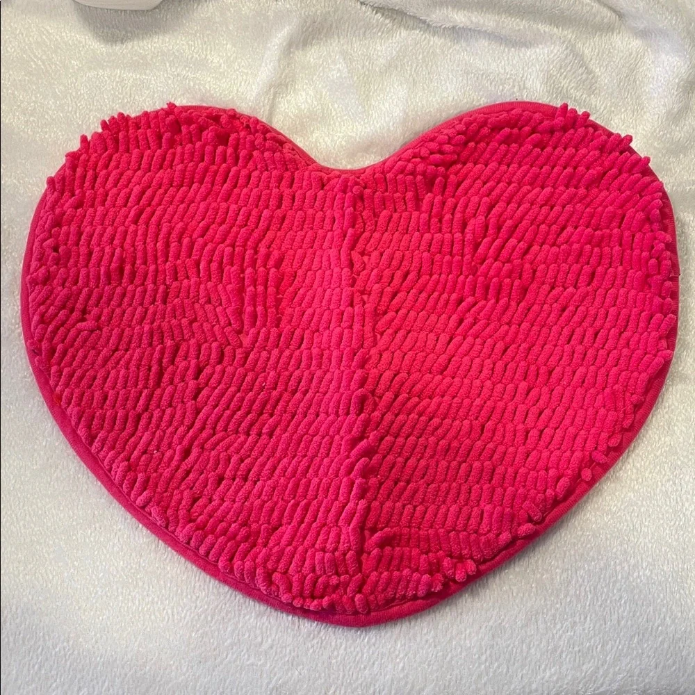Heart Shaped Bathroom Shower Bath Rug Mat
